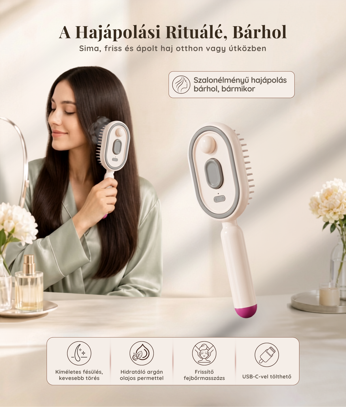 Aura Everlux™ -Ritual Brush, hajápoló kefe